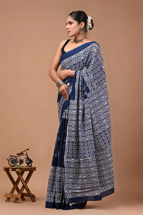 Royal_Blue_Soft_Mulmul_Cotton_Saree