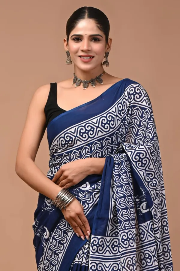 Royal_Blue_Soft_Mulmul_Cotton_Saree
