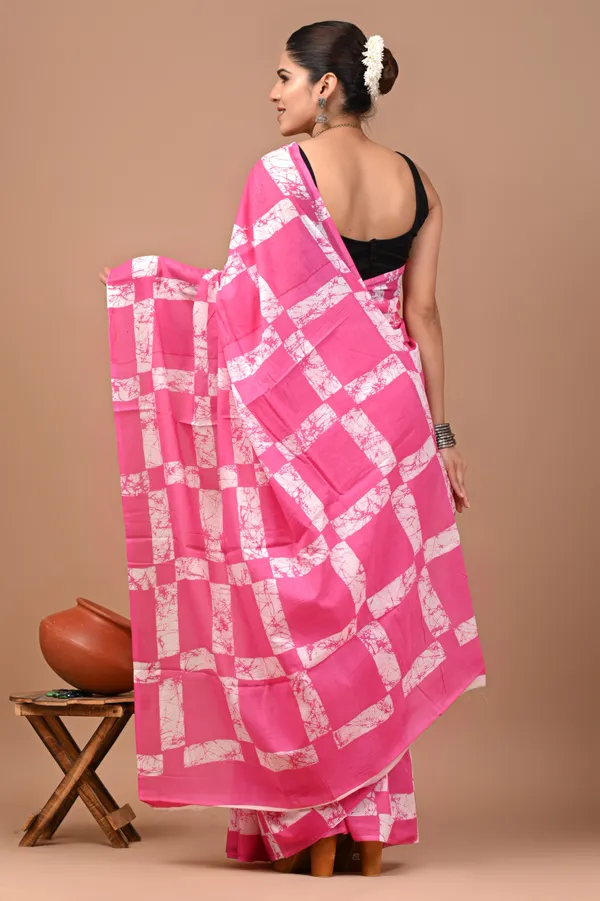 Pink_Soft_Mulmul_Cotton_Saree