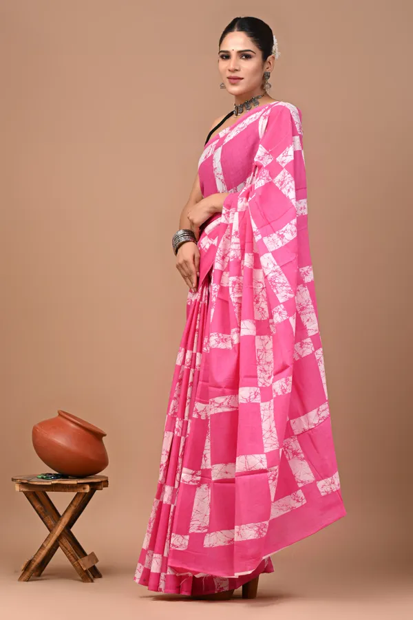 Pink_Soft_Mulmul_Cotton_Saree