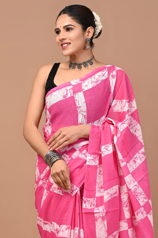Pink_Soft_Mulmul_Cotton_Saree