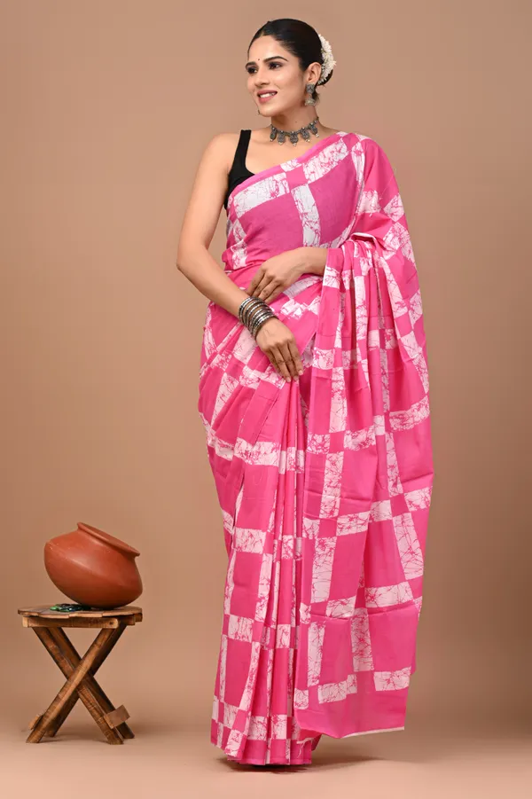 Pink_Soft_Mulmul_Cotton_Saree