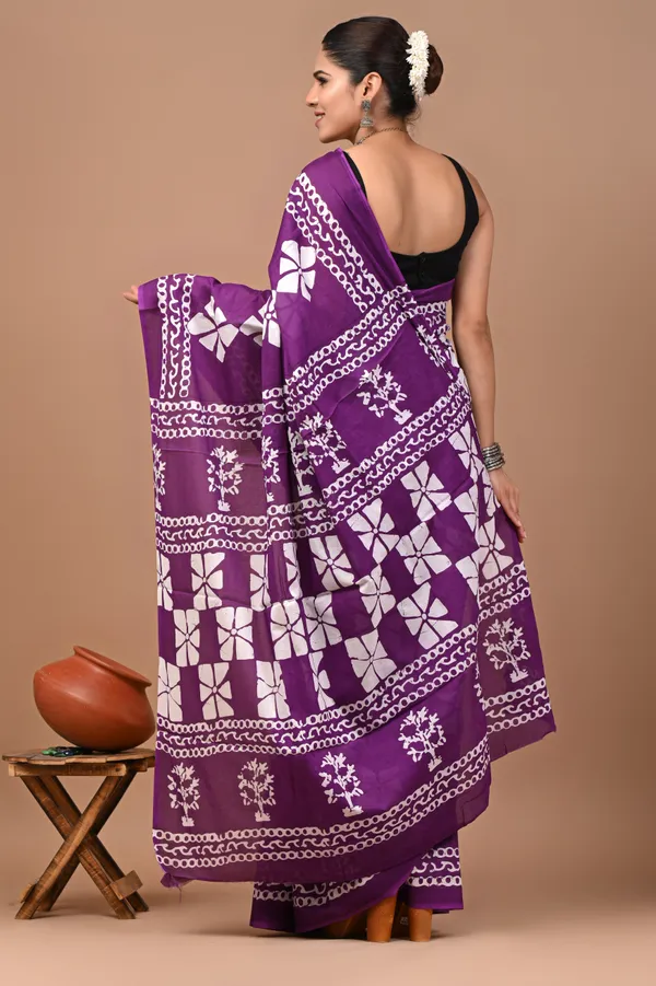 Purple_Soft_Mulmul_Cotton_Saree