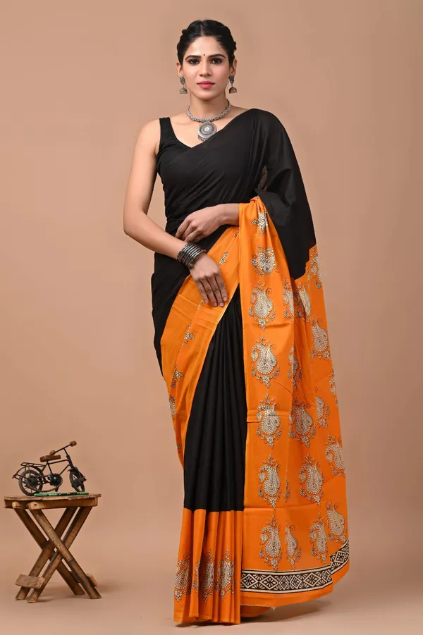Black_Soft_Mulmul_Cotton_Saree