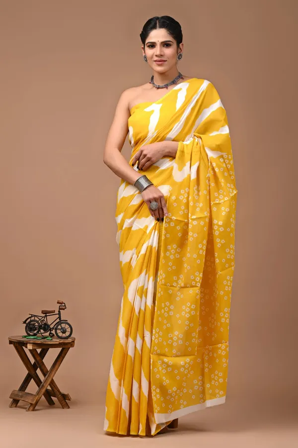 Bright_Yellow_Soft_Mulmul_Cotton_Saree