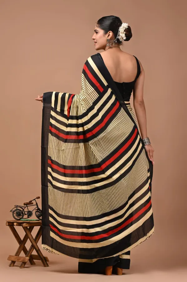 Cream_Soft_Mulmul_Cotton_Saree