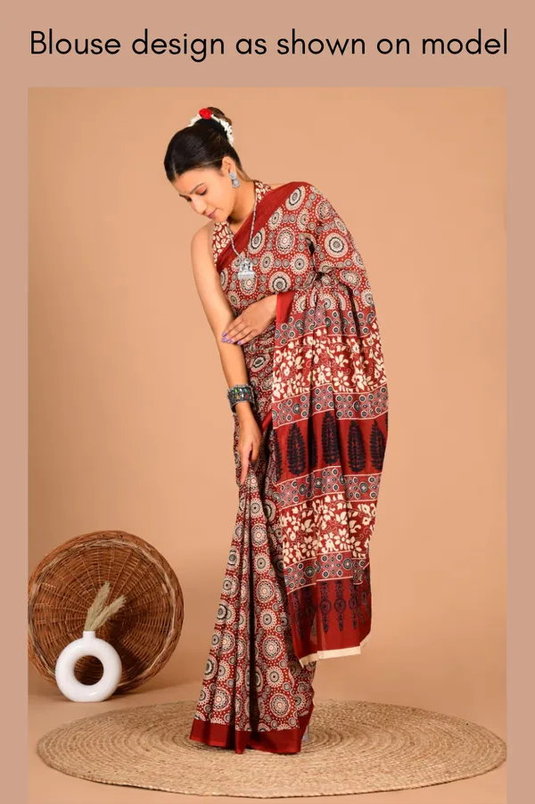 Maroon_Soft_Mulmul_Cotton_Saree