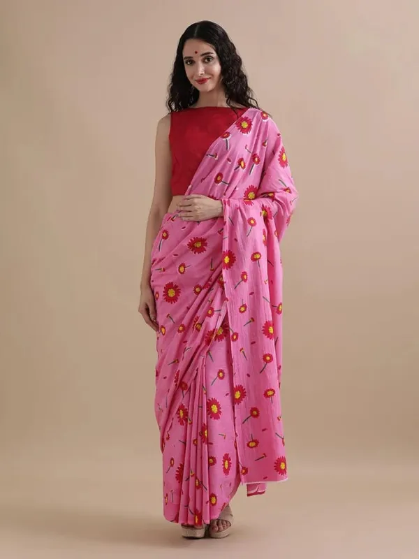 Baby_Pink_Soft_Mulmul_Cotton_Saree