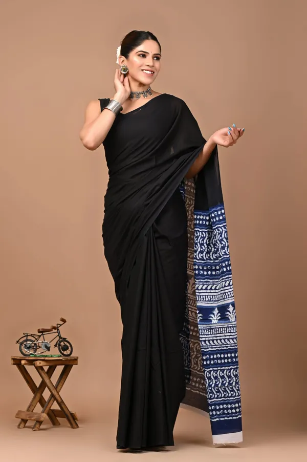 Black_Soft_Mulmul_Cotton_Saree