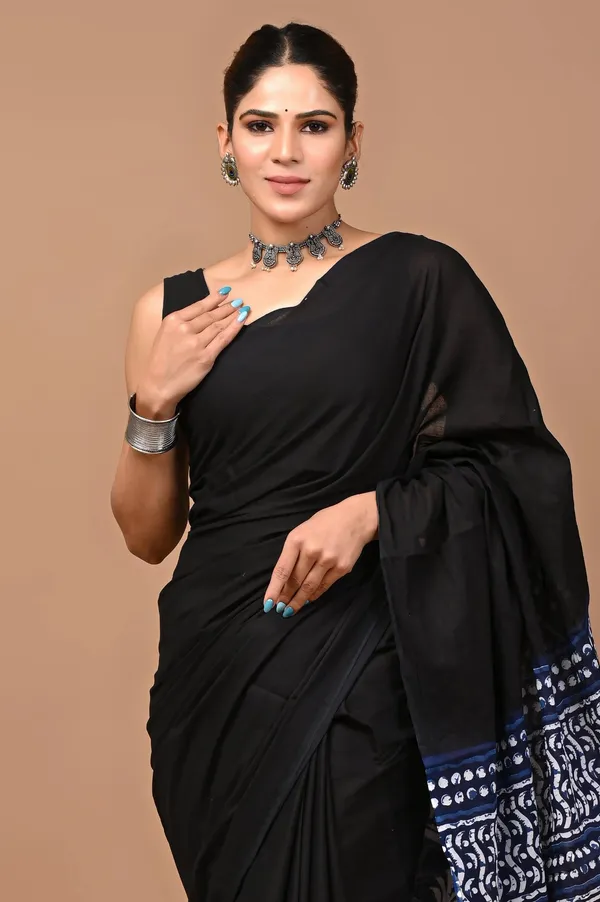 Black_Soft_Mulmul_Cotton_Saree
