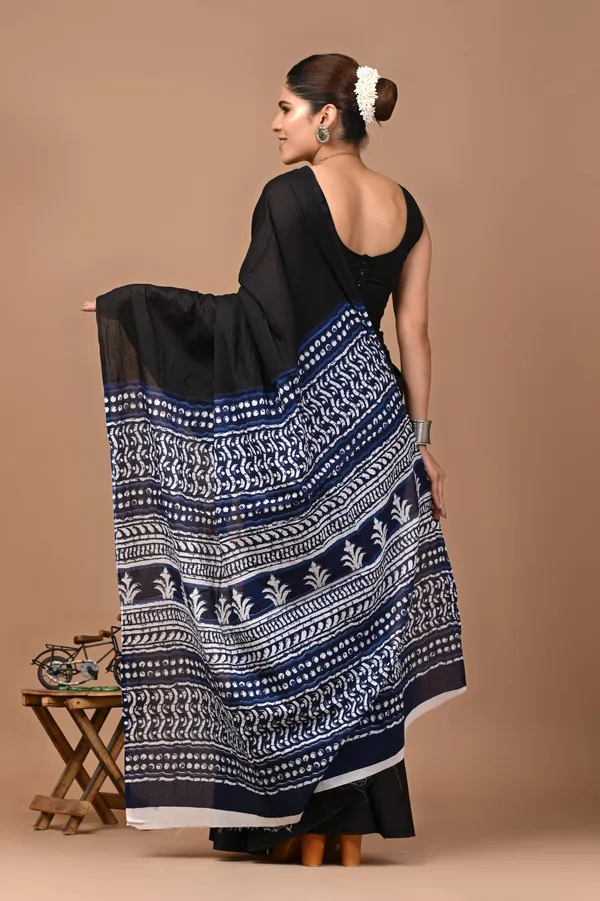 Black_Soft_Mulmul_Cotton_Saree