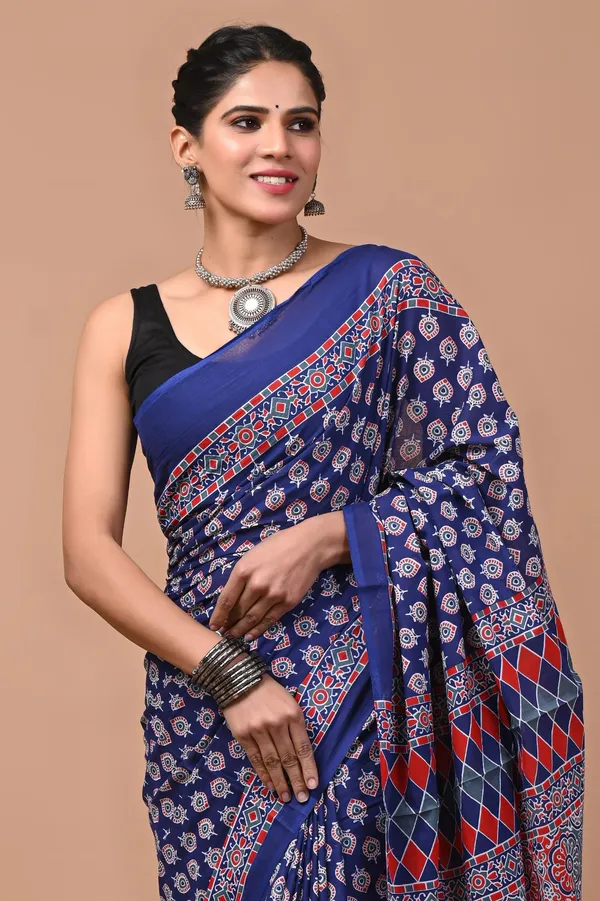 Royal_Blue_Soft_Mulmul_Cotton_Saree