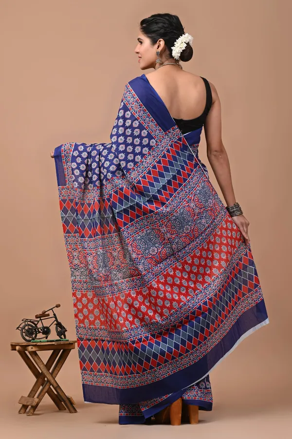 Royal_Blue_Soft_Mulmul_Cotton_Saree