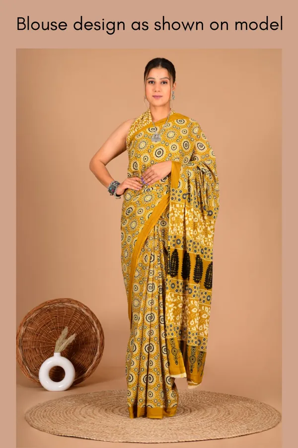 Mustard_Yellow_Soft_Mulmul_Cotton_Saree