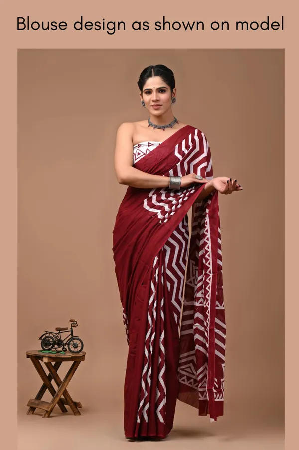 Deep_Red_Soft_Mulmul_Cotton_Saree