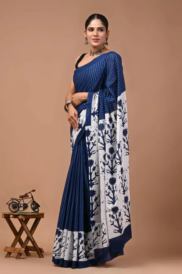 Royal_Blue_Soft_Mulmul_Cotton_Saree