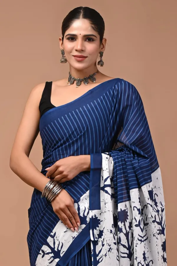 Royal_Blue_Soft_Mulmul_Cotton_Saree