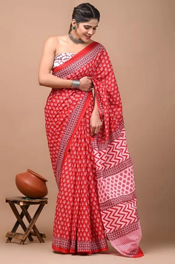 Crimson_Red_Soft_Mulmul_Cotton_Saree