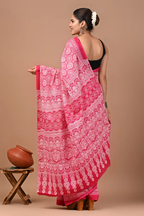 Pink_Soft_Mulmul_Cotton_Saree