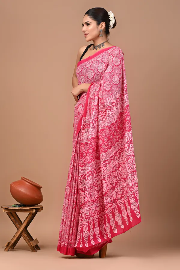 Pink_Soft_Mulmul_Cotton_Saree