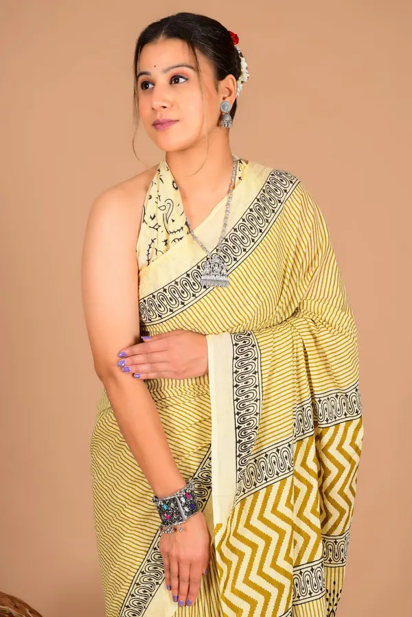 Cream_Soft_Mulmul_Cotton_Saree
