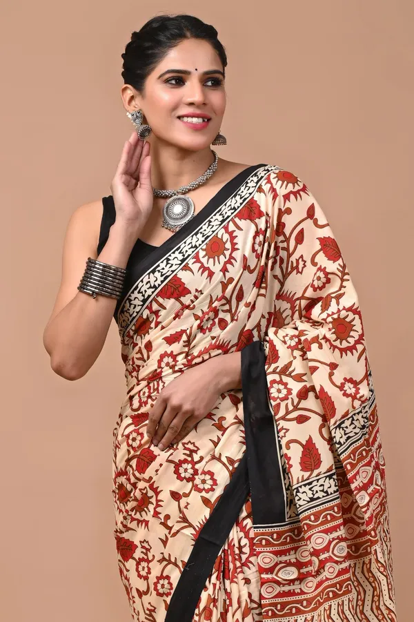 Cream_Soft_Mulmul_Cotton_Saree