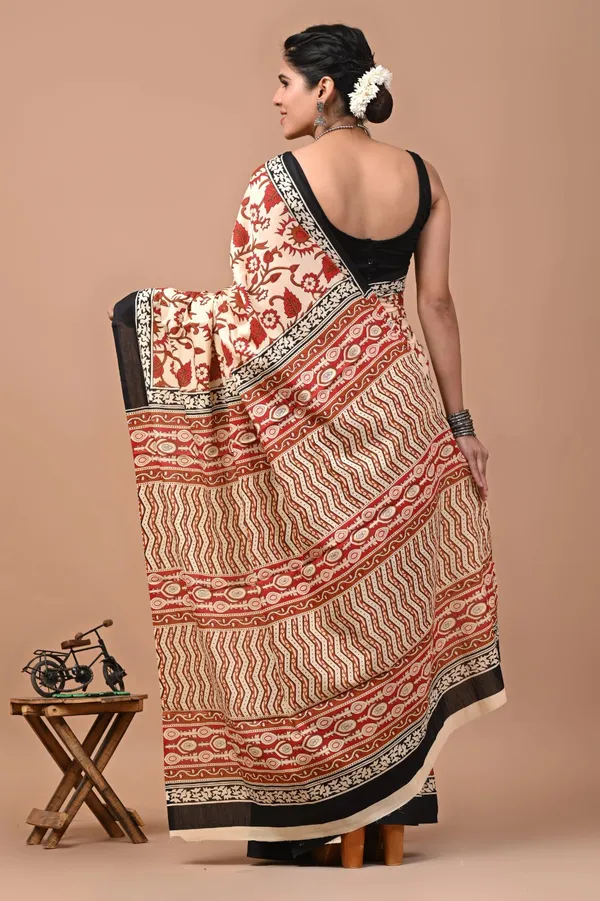 Cream_Soft_Mulmul_Cotton_Saree