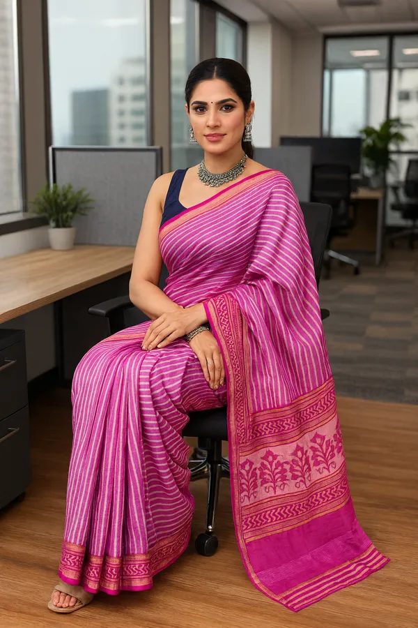 Pink_Royal_Chanderi_Silk_Saree_For_Women