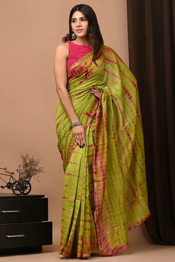 Green_Royal_Chanderi_Silk_Saree_For_Women