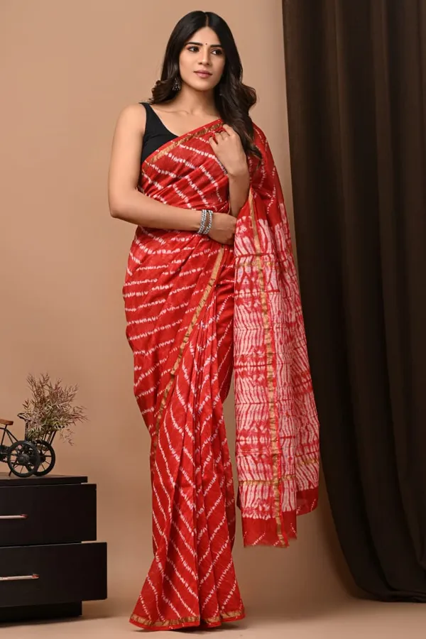 Red_Royal_Chanderi_Silk_Saree_For_Women