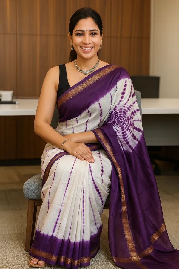 White_Premium_Maheshwari_Silk_Saree_For_Women