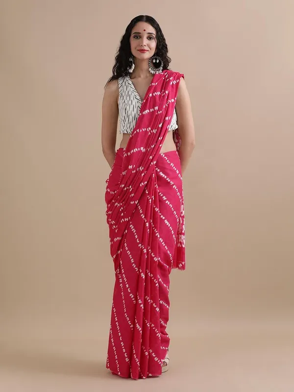 Pink_Soft_Mulmul_Cotton_Saree_For_Women
