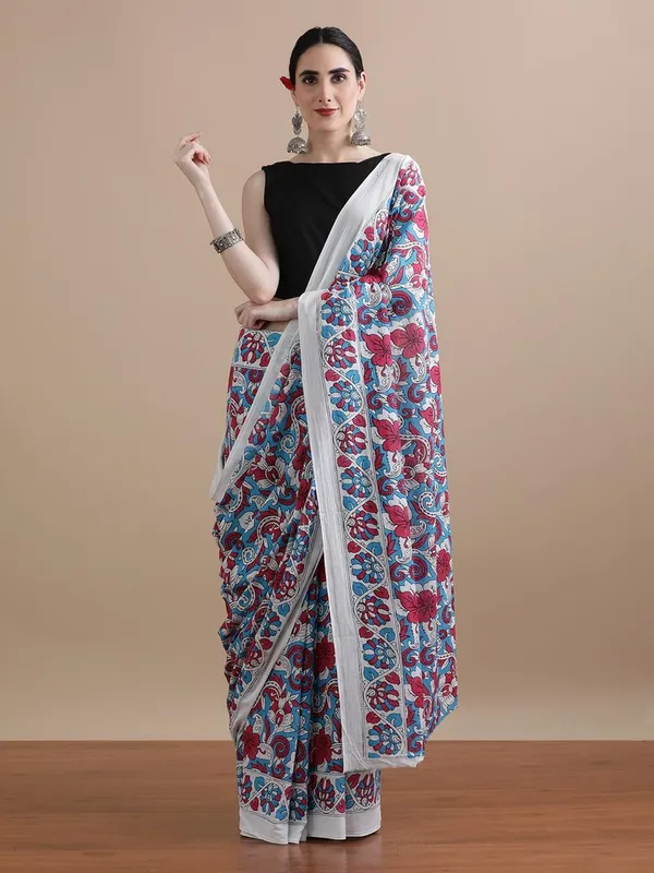 Multicolor_Soft_Mulmul_Cotton_Saree_For_Women
