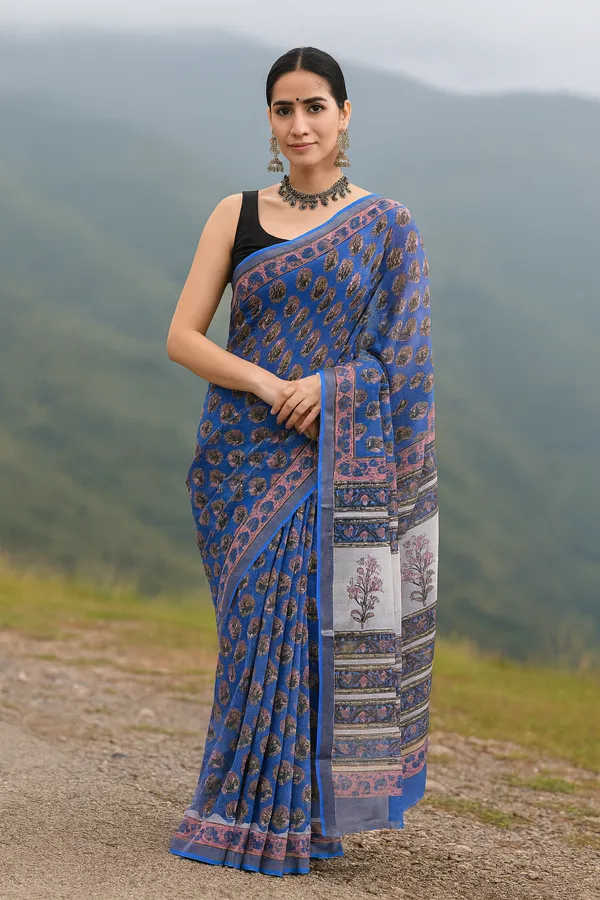 Blue_Elegant_Pure_Kota_Saree_For_Women