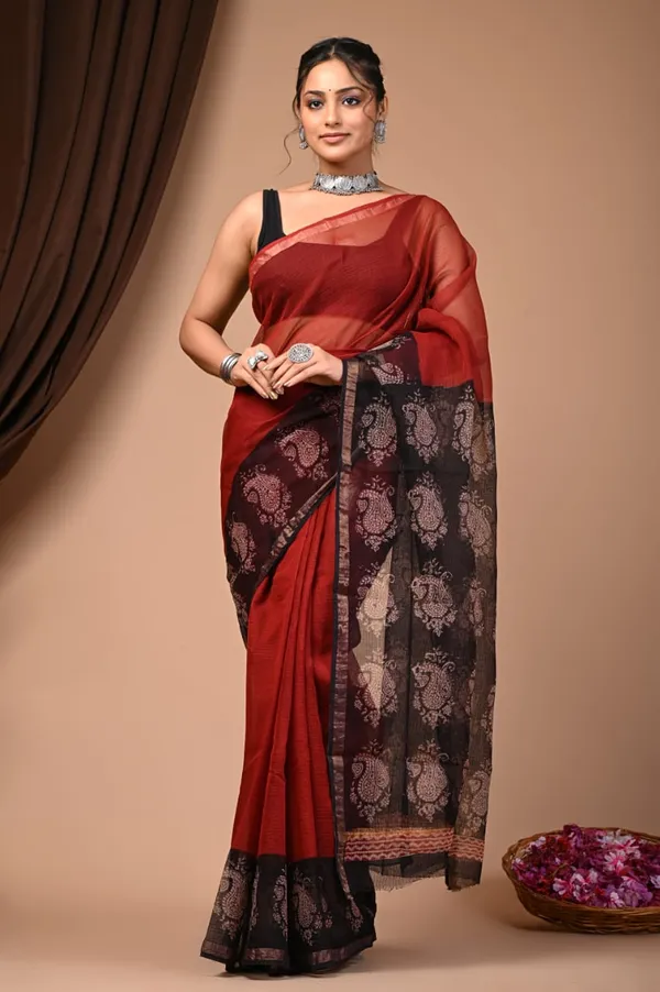 Red_Elegant_Pure_Kota_Saree_For_Women