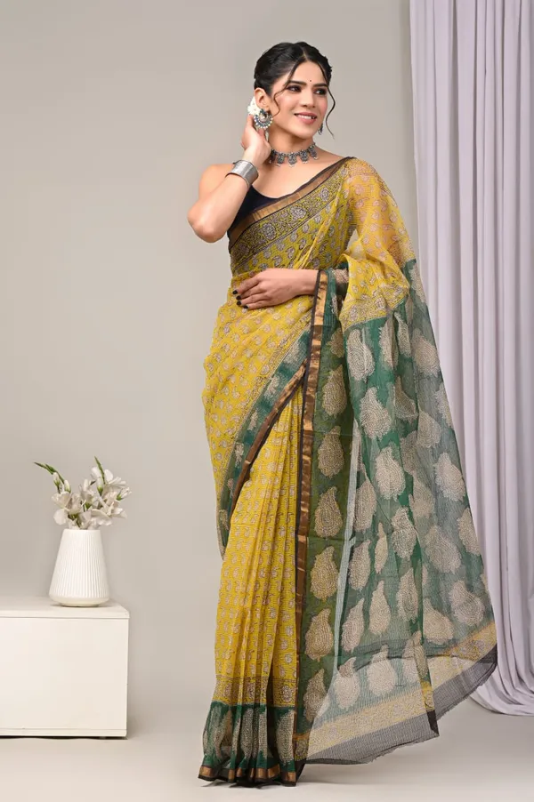 Mustard_Yellow_Elegant_Pure_Kota_Saree_For_Women