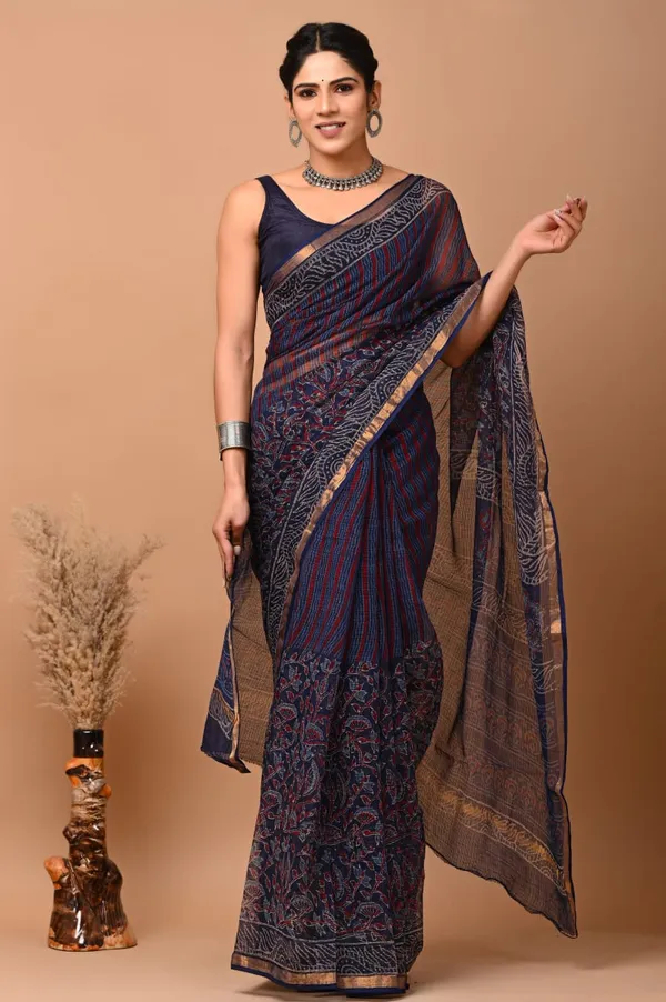 Blue_Elegant_Pure_Kota_Saree_For_Women
