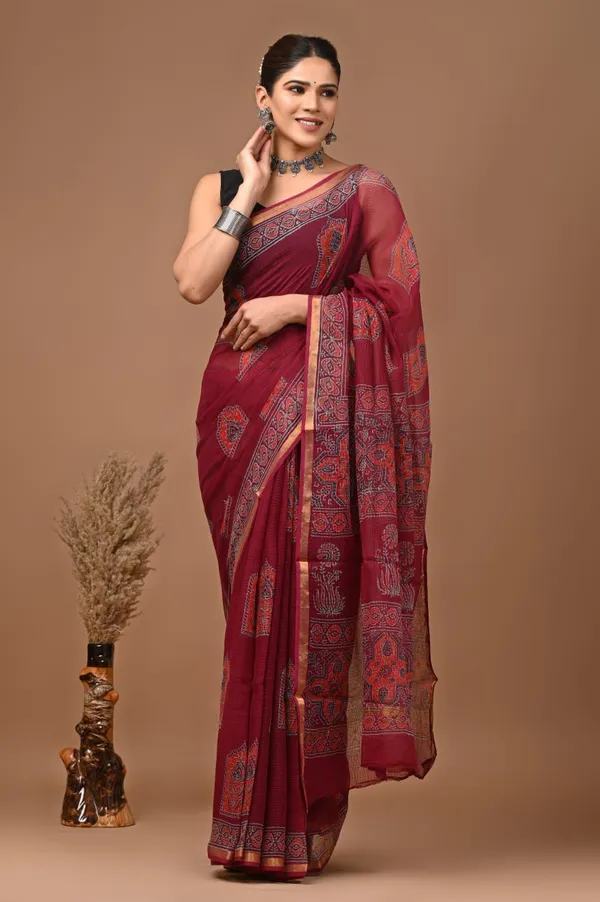 Maroon_Elegant_Pure_Kota_Saree_For_Women