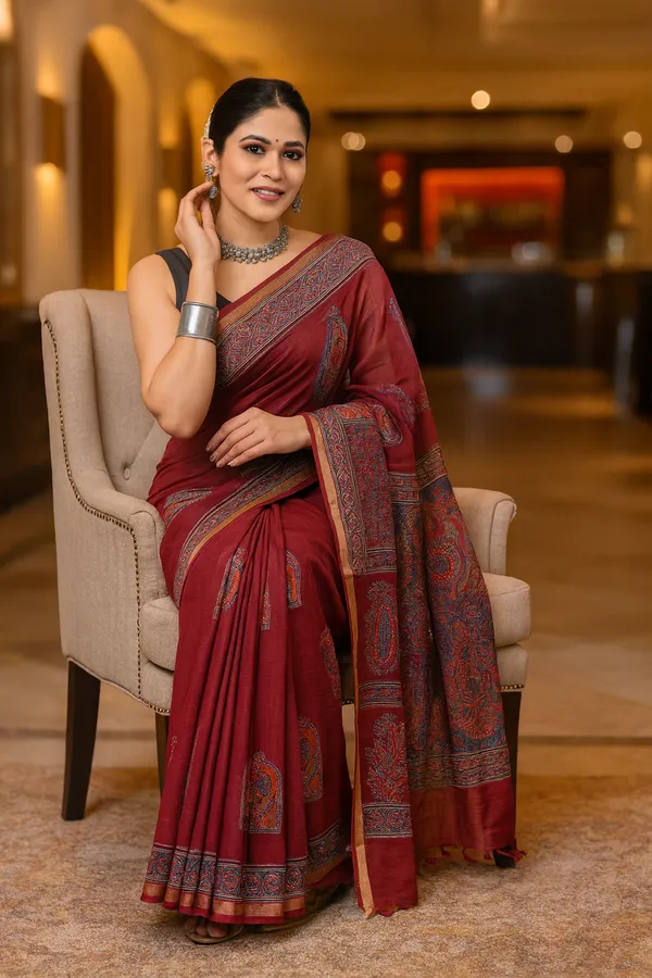 Maroon_Elegant_Pure_Kota_Saree_For_Women