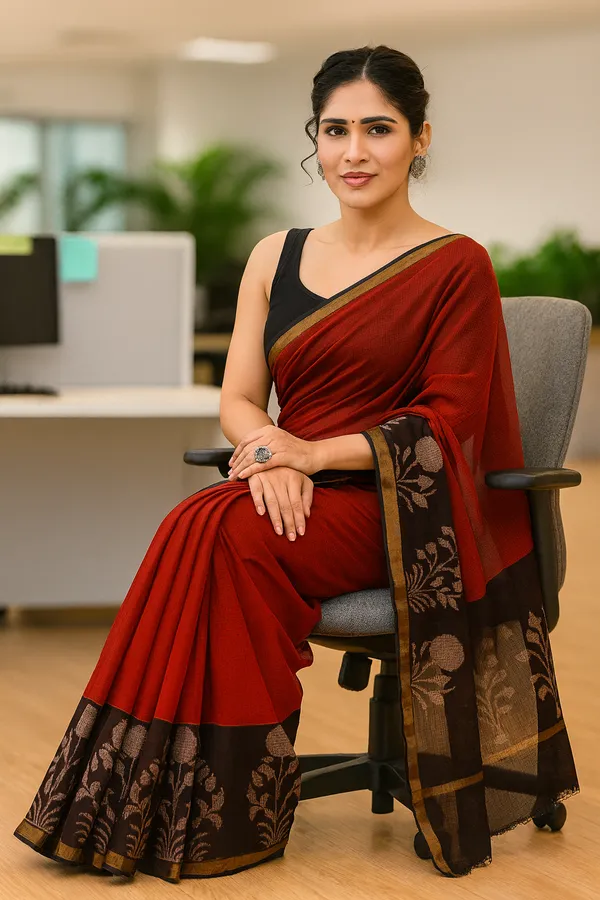 Red_Elegant_Pure_Kota_Saree_For_Women
