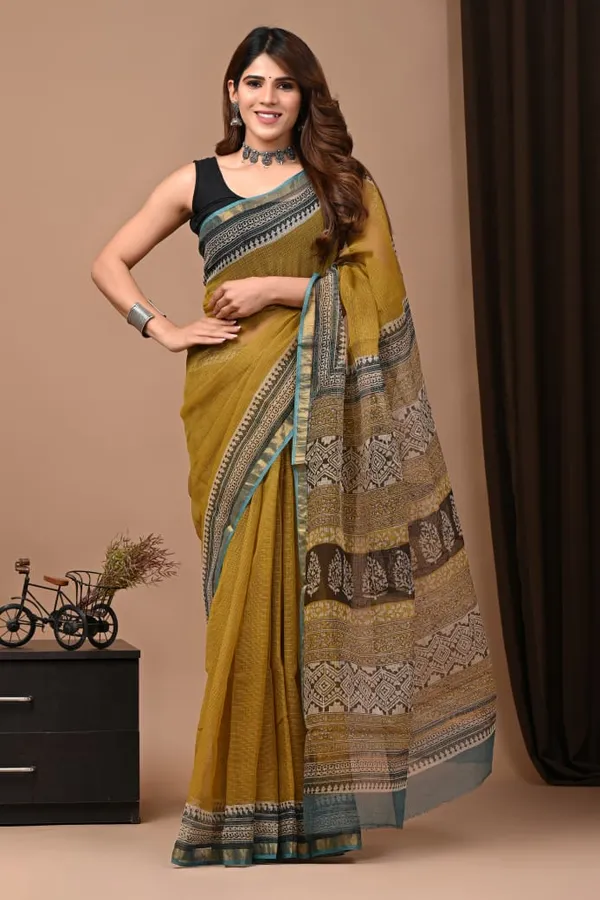 Mustard_Yellow_Elegant_Pure_Kota_Saree_For_Women