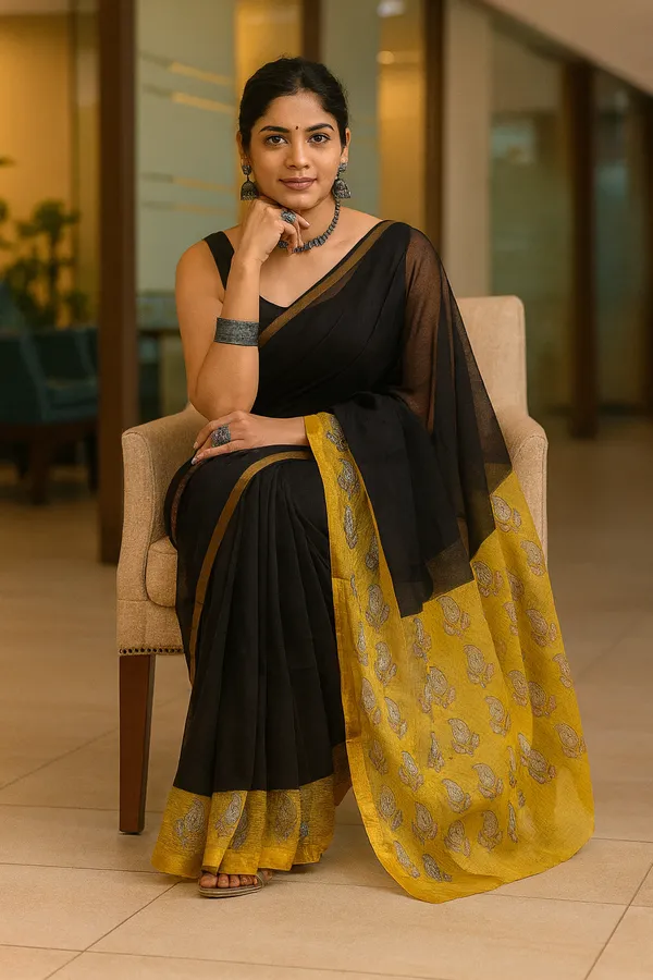 Black_Elegant_Pure_Kota_Saree_For_Women