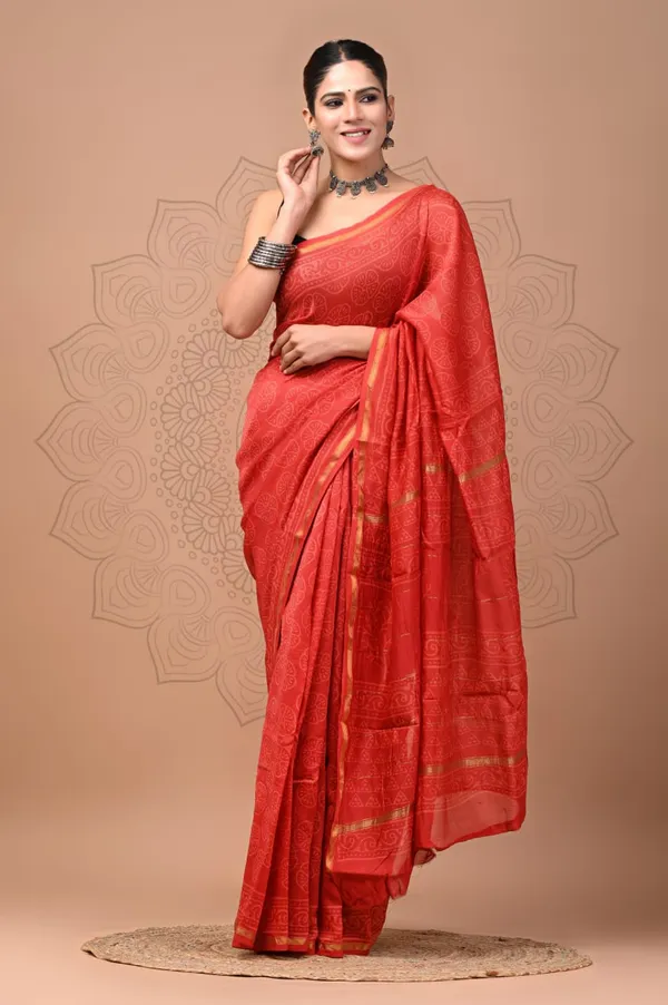 Red_Royal_Chanderi_Silk_Saree_For_Women