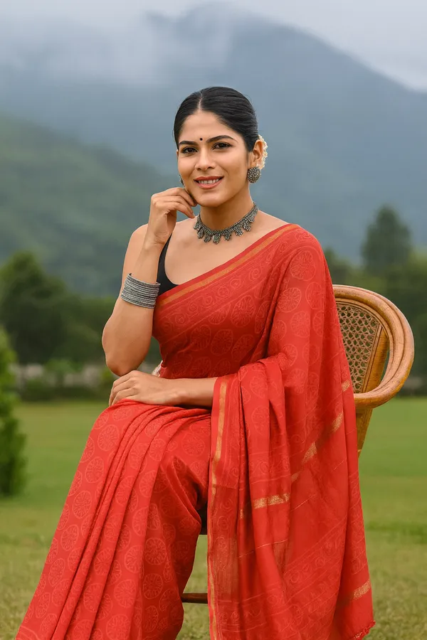 Red_Royal_Chanderi_Silk_Saree_For_Women