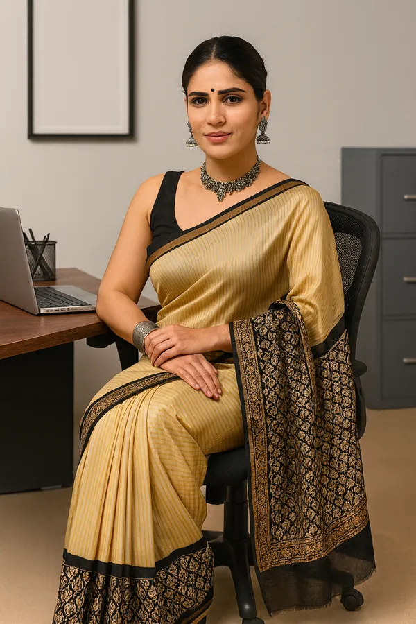 Gold_Royal_Chanderi_Silk_Saree_For_Women