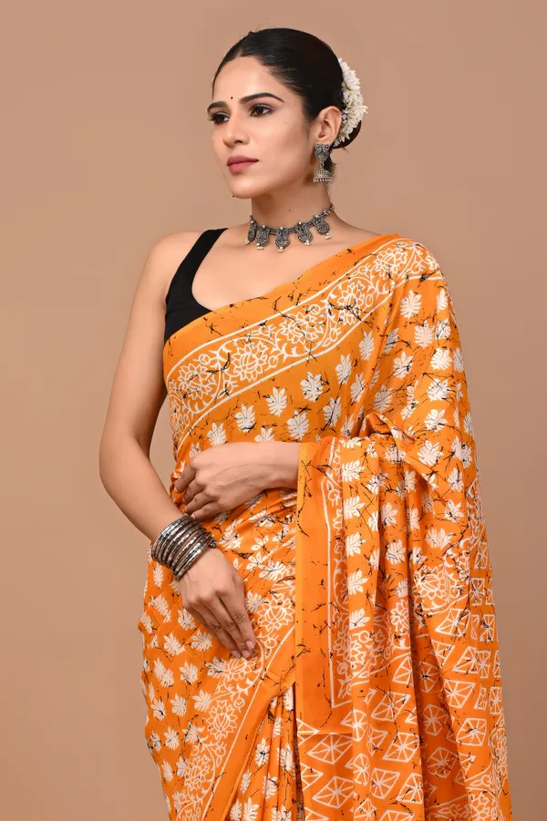 Mustard_Yellow_Soft_Mulmul_Cotton_Saree