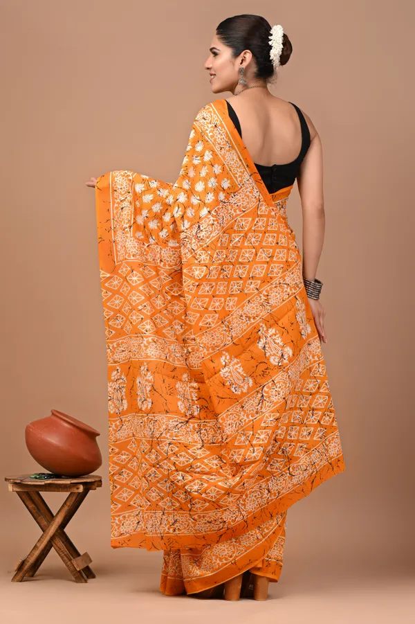 Mustard_Yellow_Soft_Mulmul_Cotton_Saree