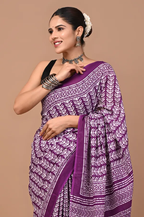Purple_Soft_Mulmul_Cotton_Saree