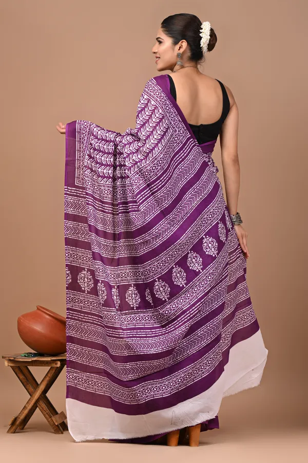 Purple_Soft_Mulmul_Cotton_Saree