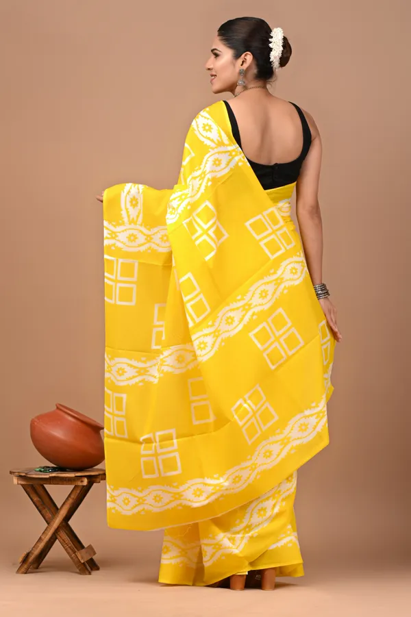 Yellow_Soft_Mulmul_Cotton_Saree